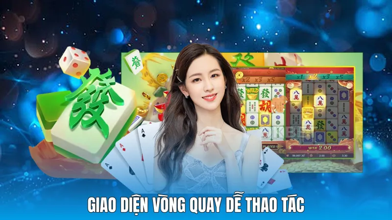 Giao diện vòng quay dễ thao tác